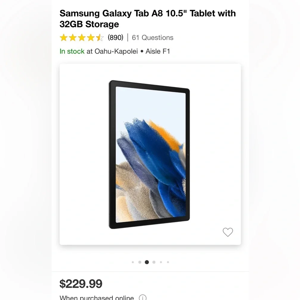 GALAXY TAB A8 32G
